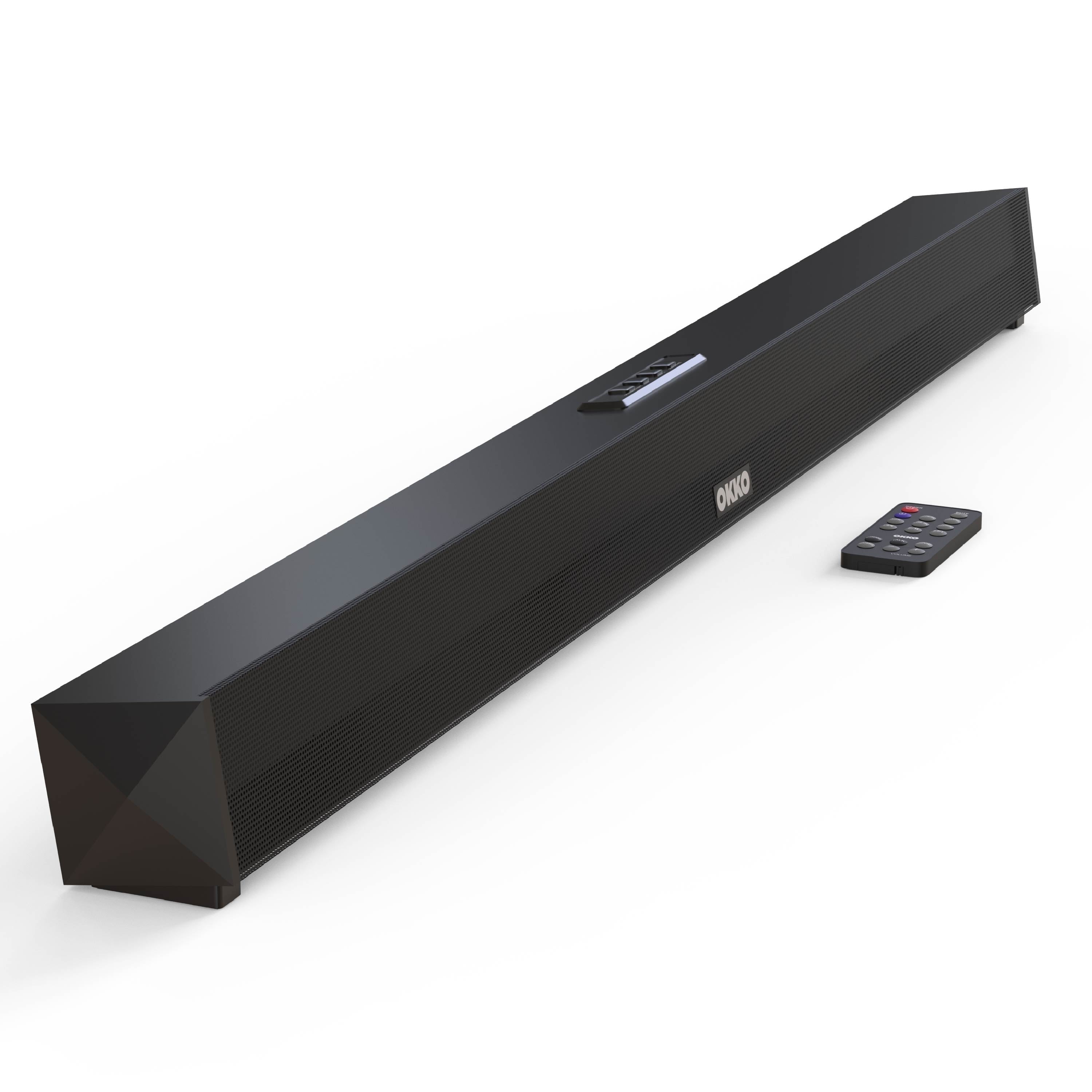 Okko ClearWave TV Soundbar, 37 Inch Mountable Bluetooth Sound Bar Speaker with Remote Control, 60W